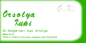 orsolya kupi business card